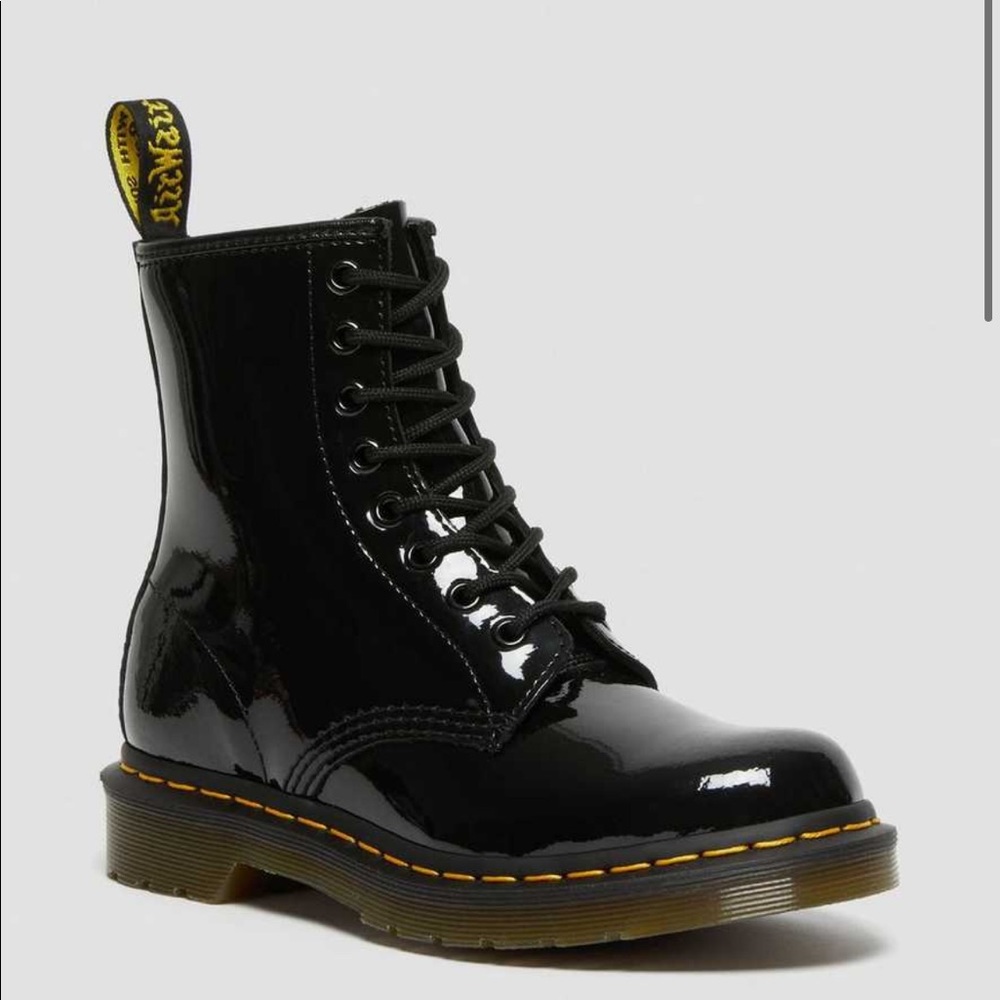 Doc Martens Patent Leather Black Boots